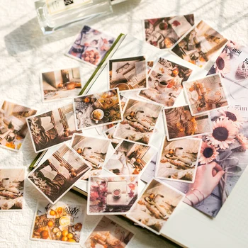 

60pcs/set Ins Style Stickers Creative Color Series Decoration Adhesive Sticker Kawaii School Supplies Journal Accessories