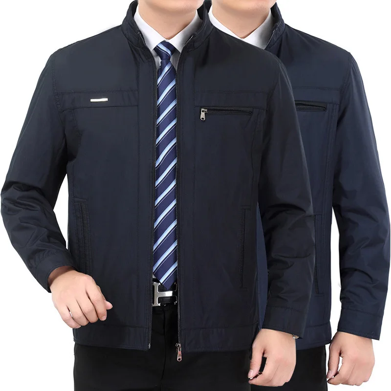 Men's Jacket Wholesale Autumn Conventional Zipper Standard blue outwear High Quality Worth Size