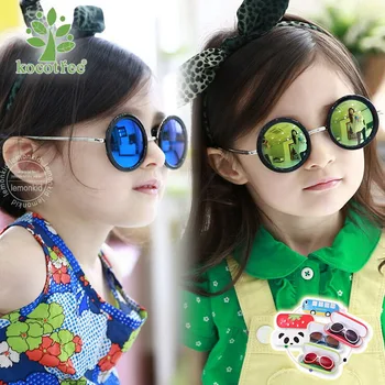 

Laura Fairy Brand 2016 Girls Boys Round Vintage Sunglasses UV400 Coating Glasses For Children Sun Glasses Oculos Feminino