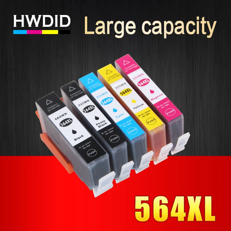 

HWDID 564XL Compatible Ink Cartridge Replacement for HP 564 for hp Photosmart 5510 5511 5512 5514 5515 5520 5522 5525 6510 6512