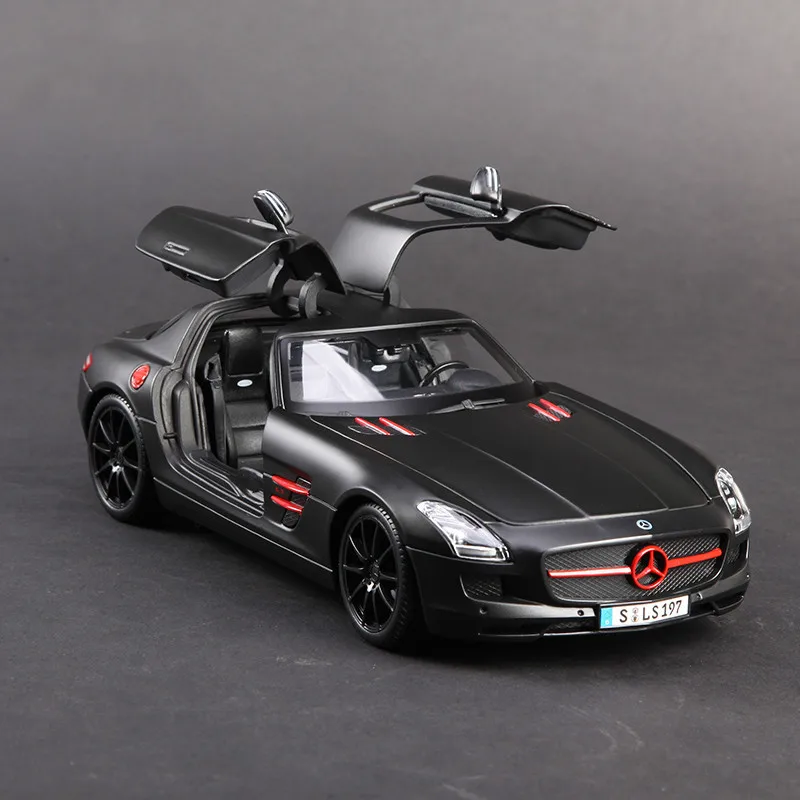 1:18 Mercede SLS модели металлического сплава автомобиля коллекция завода взрослых модель автомобиля моделирование - Цвет: B-2