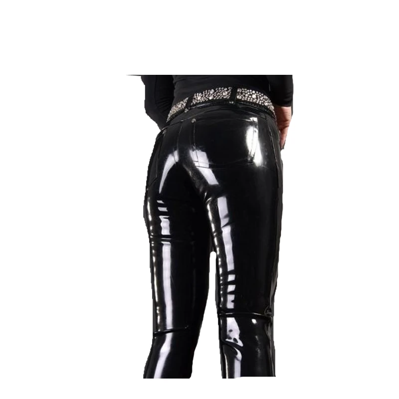 womens black tight trousers
