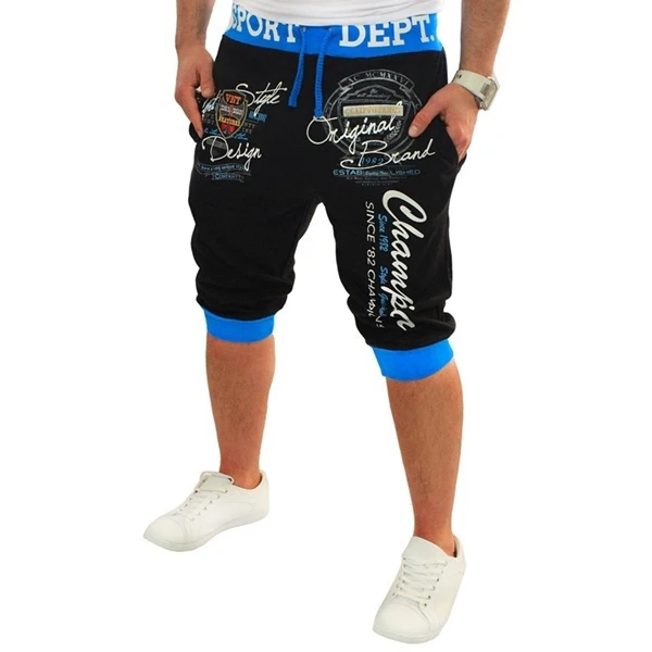 ZOGAA Summer Men Casual Shorts Boys Knit Length Letter Printed Sweatpants Male Loose Workout Jogger Fitness Streetwear 2021 New maamgic sweat shorts