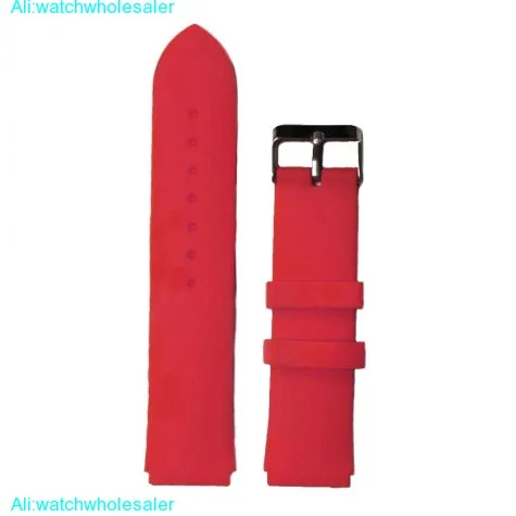 22mm Hot Red Color Silicone Jelly Rubber Ladies Watch Band Straps WB1061L22JB