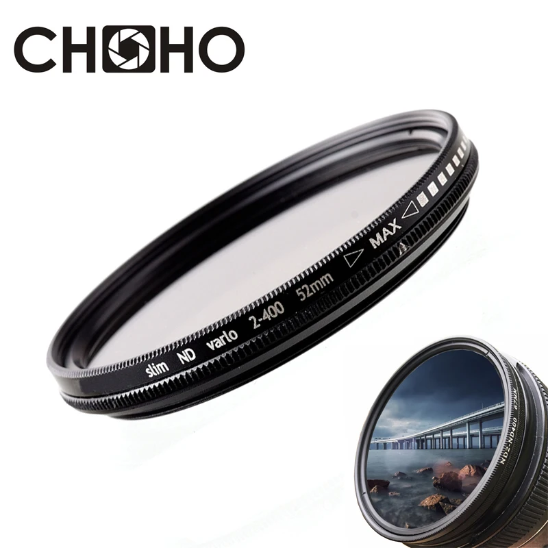 

ND Filter Neutral Density ND2 to ND400 Fader Vario Filtiros ND2-400 37mm 40.5mm 43mm 46mm 49mm for Canon Nikon