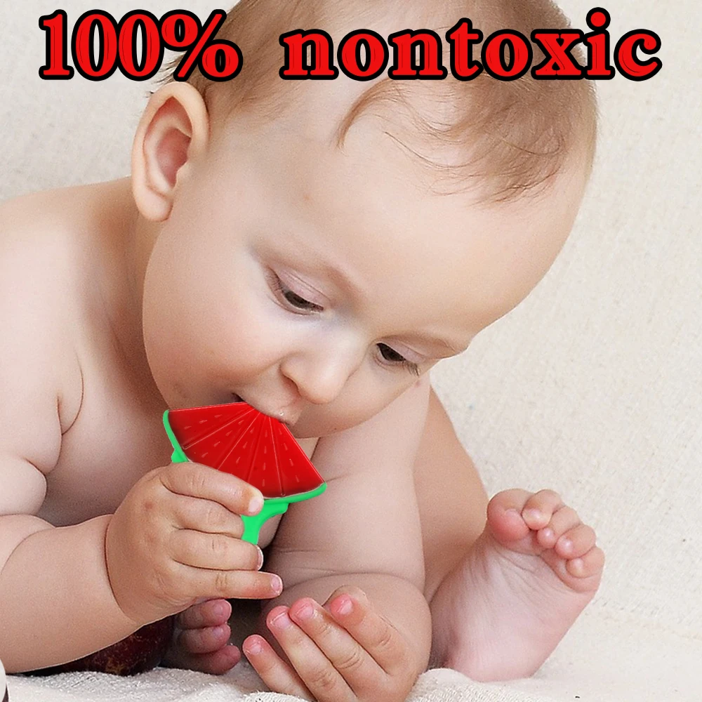 1 шт. 100% нетоксичный безопасный силиконовый Прорезыватель для зубов игрушка 4 м +
