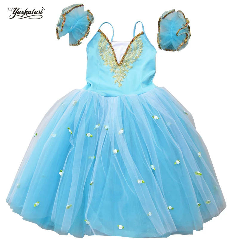 Professional Ballet Tutus Blue Adult Pancake Platter Swan lake Costume Ballerina Tutu Dance clothes for girls Fairy | Тематическая