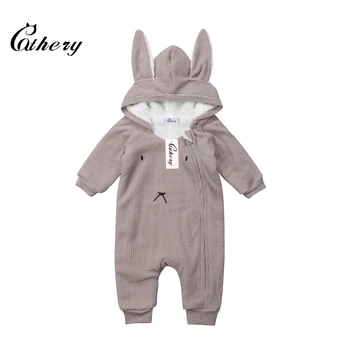 

Cathery Fashion Newborn Baby Boys Girls 3D Ear Romper Jumpsuit Outfits Winter Warm Clothes