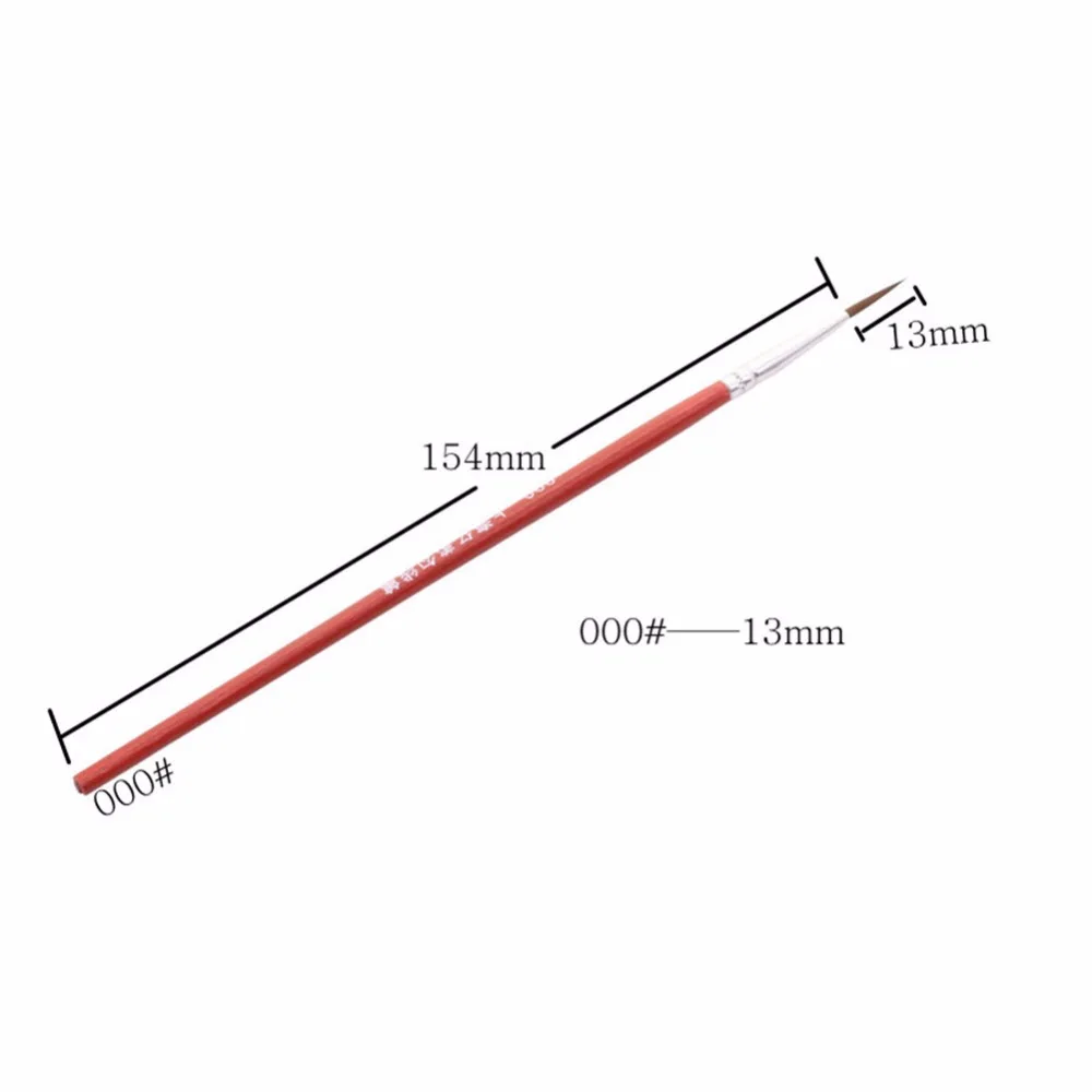 Ручка для рисования тонкая Кисть для ногтей Ручка 0/00/000 три модели перемешиваясь нейлон шерсть Материал Студенческая Канцелярия каллиграфии живопись ручка