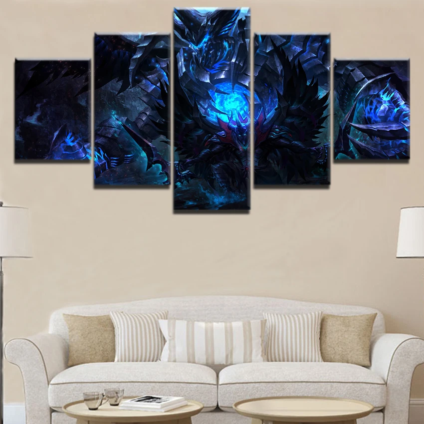  Abstract Painting HD Printed Wall Picture Framework Home Decor 5 Pieces Dark DotA 2 Sword Terrorbla