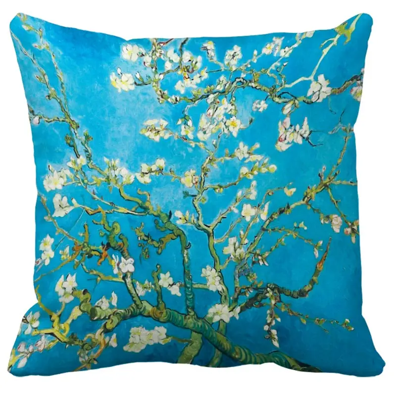 Наволочки для подушек с масляными рисунками NVan Gogh, простые геометрические декоративные наволочки для дивана из полиэстера и хлопка