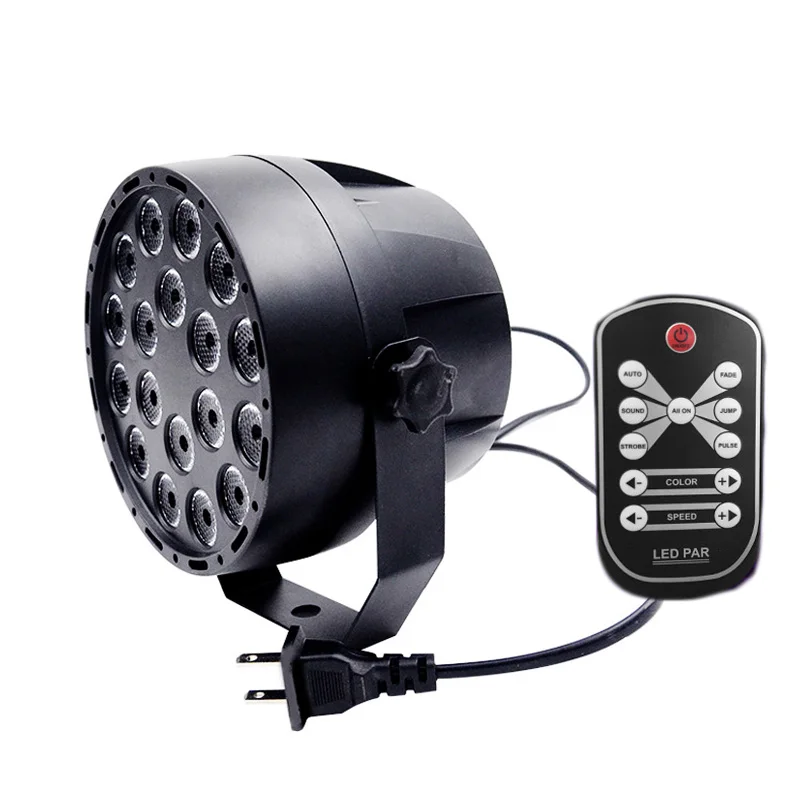 UV Disco Bar Party Stage Effect Lights 18 Leds AC 110V-220V Sound Active Auto DMX Magic Ultraviolet Light Laser Projector Lamps (2)