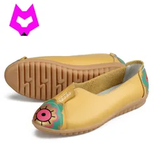 2017 Zapatos de La Madre Mocasines de Cuero de Moda de Verano Planos Ocasionales Zapatos de Mujer Zapatos Femeninos Perezosos Respirables Antideslizantes Oxford Conjunto pie