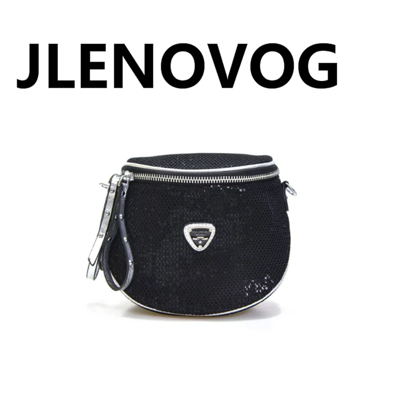 

One-shoulder diagonal portable outdoor new multi-function Korean version of the trend of casual sequins mesh handbags