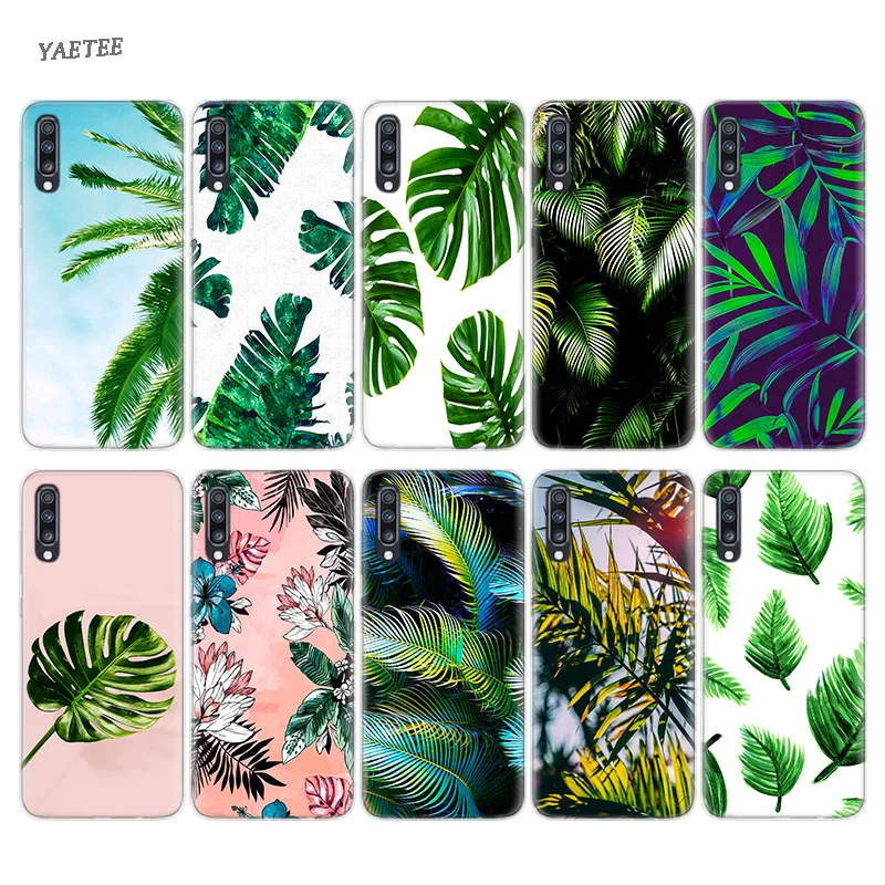 

Tropical leaves Palms Tree Luxury Case For Samsung Galaxy S10 Plus M30 A50 A30 A70 A40 A40S M20 M10 A10 A20 A60 A80 A90 A20E