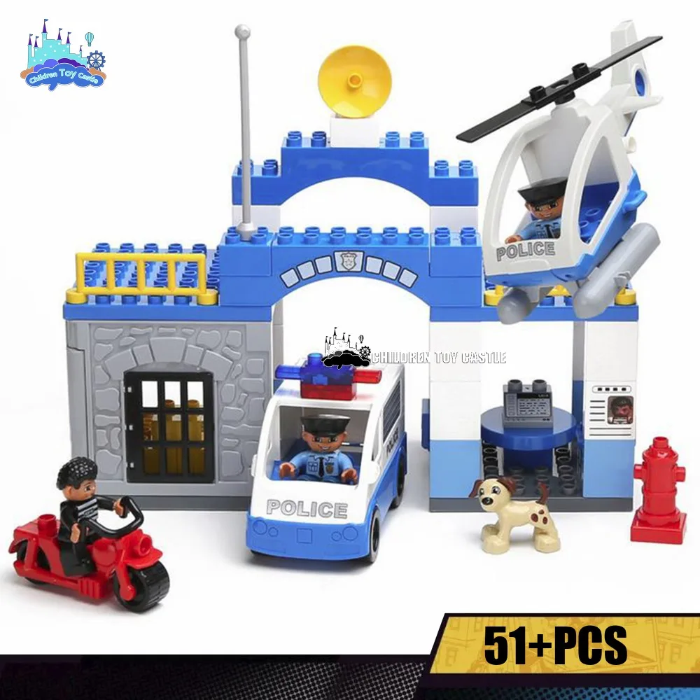 

NEW Baby Toy Building Blocks Super Police Compatible with legoe duplo Building Toys Classic Toys Learning Education