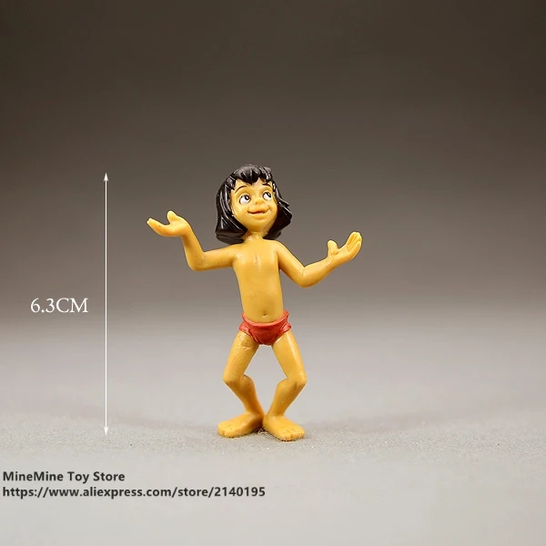 Книга джунглей 6,3 см Кукла фигурку положения аниме украшения коллекции модель Фигурка Игрушки для детей мальчик подарок