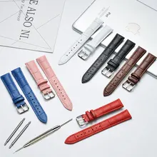 10 12 14 15 16 17 18 19 20 22 14 mm Genuine leather watchband Luxury watch belt strap wristwatches band Female red white black