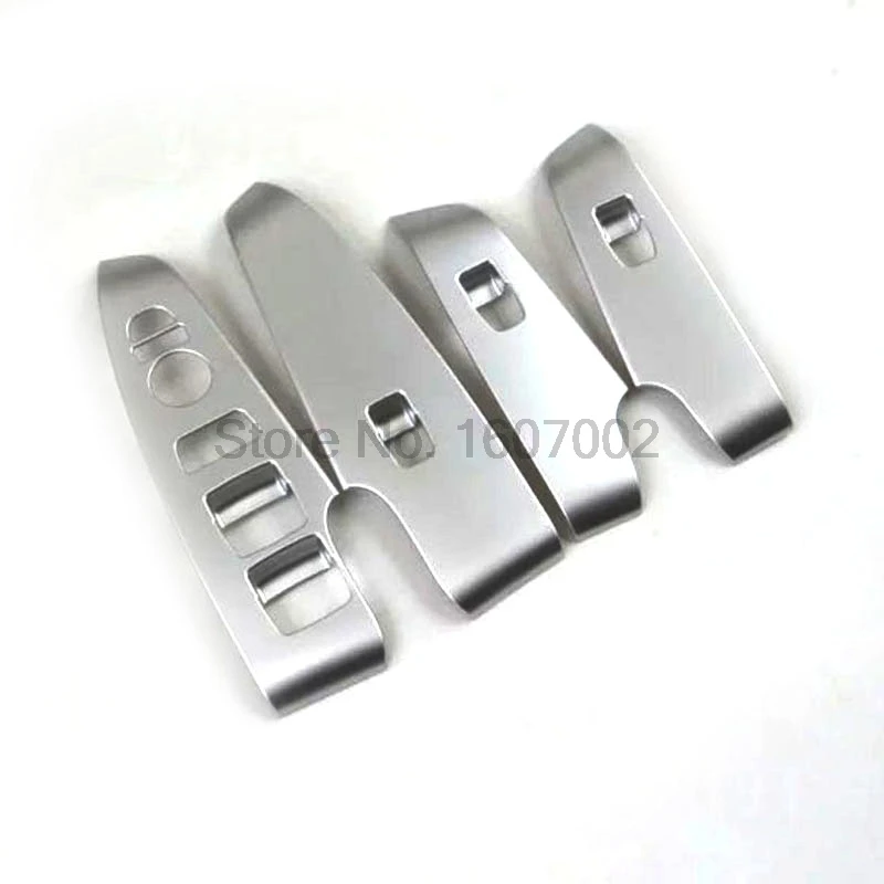 

For Hyundai Verna 2016 2017 4pcs Chrome Car Interior Door Armrest Cover Window Lifter Button Switch Trim Protective Accessories