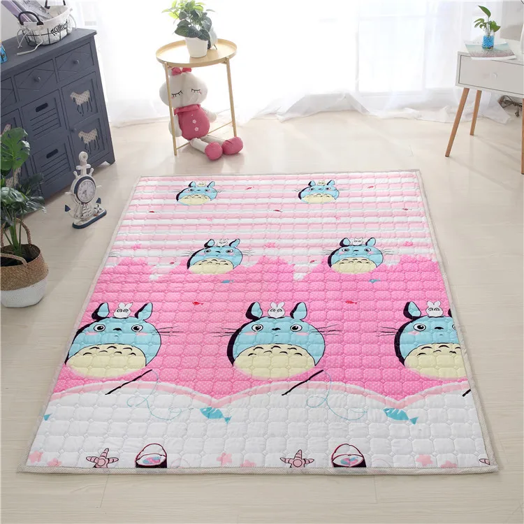 Розовые ковры хлопок мягкий детский ползающий коврик для гостиной спальни нескользящий коврик 150x200 см Ковер