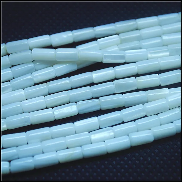 

50pcs nature white shell strings cylinder shape column 4x7mm freshwater shell beads accessories with good quality