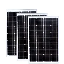 12v 60w Panneau Solaire 3 PCs Mobile Solar Panels 36v 180w Battery Camp Solar Charger font