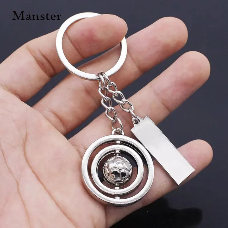 

All Team 1Pcs 3D Sports Rotating Basketball Football Soccer Golf Keychain For Men Keyring Ring Key Football Gifts Wholesale