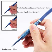 2 шт. Лучший Пинцет титановый сплав ремонт изделий из нержавеющей стали сильный отпечаток пальца щипцы Точная кислота-быстро антикоррозионная летная линия