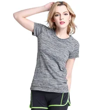 Женская рубашка для йоги для фитнеса для бега с коротким рукавом фитнес-футболки для спортзала быстросохнущие дышащие упражнения топы с короткими рукавами