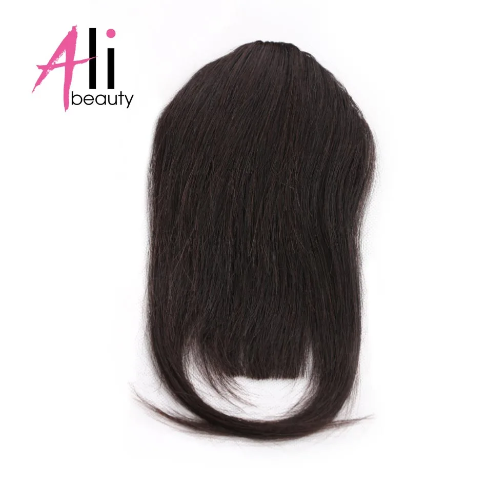 Али-красивые, натуральные волосы челки бахрома клипсы искусственные волосы одинаковой направленности Наращивание волос 10 цветов