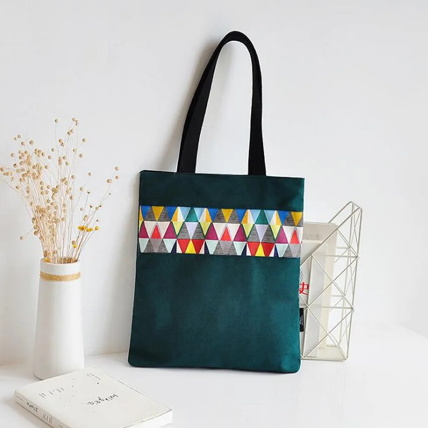 

LIXUN Ethnic Print Canvas Bags Women Bag Handbag Purse Ladies Cross Body Shoulder Bag Casual Travel Shopper Bags Bolsa Feminina