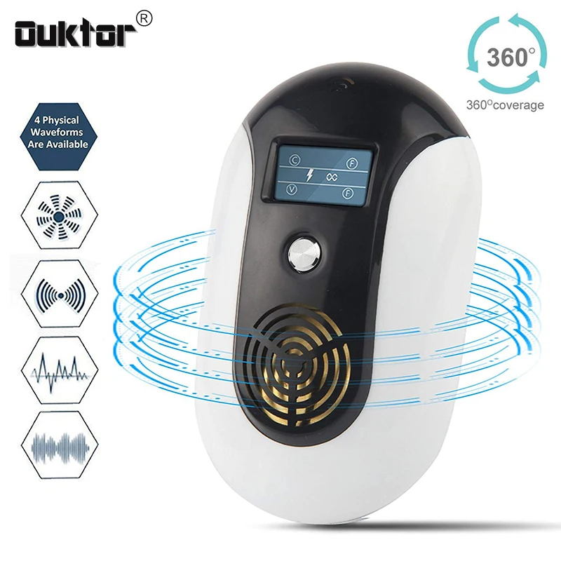 

2019New Ultrasonic Pest Repeller Fly Killer Lamps Insect Rats Spiders Control Home Anti Mosquito Repellent Killer EU/US Plug