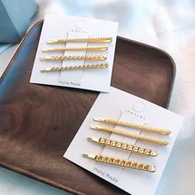 2 шт./компл. Заколки для волос для детей креативные новое слово клип простой сплав сладкое челка зажим для боковой зажим для волос аксессуары для волос G0404