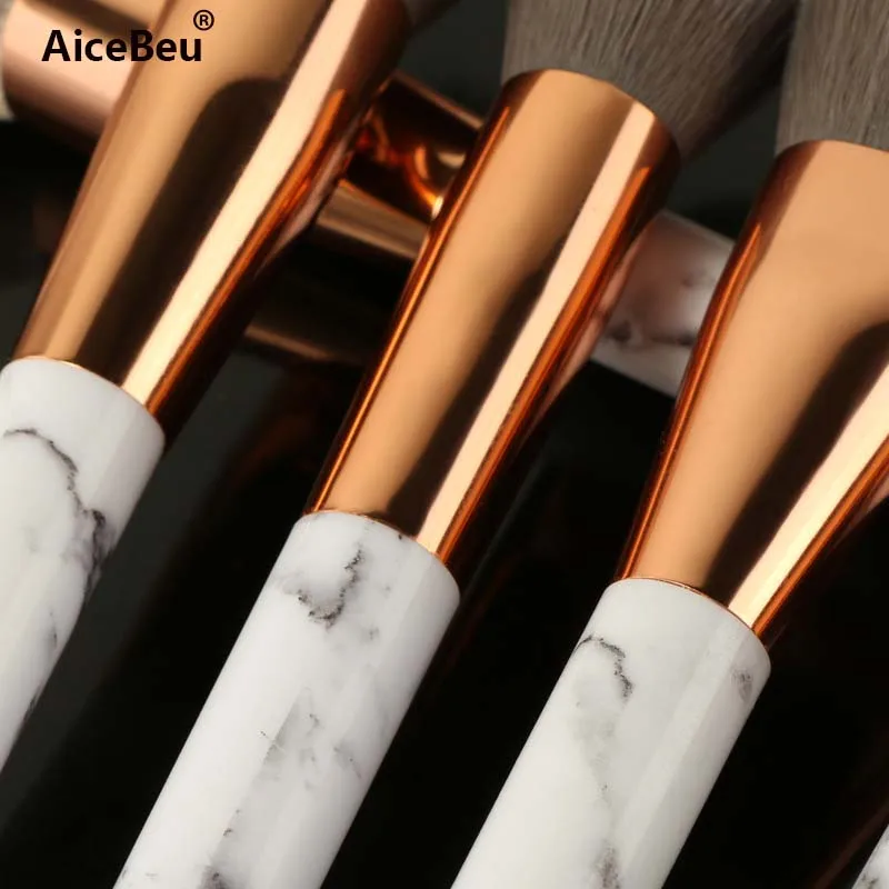 AiceBeu Мрамор классический Макияж Кисти мягкий набор кистей для макияжа кисть для пудры Красота Мрамор Make Up Инструменты с Чехол