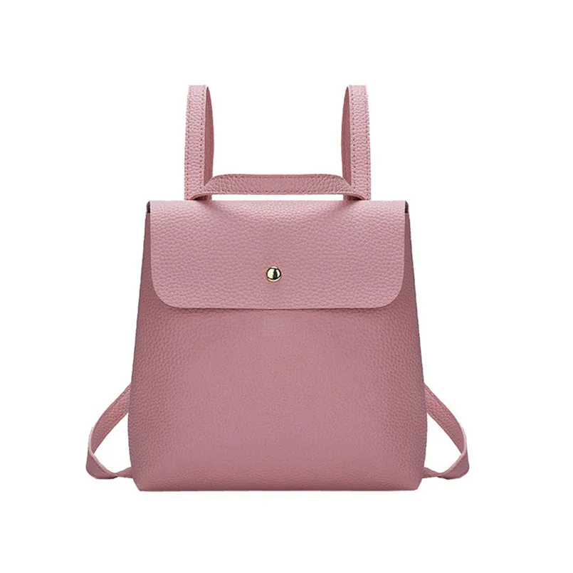 

2018 Fashion Women Backpack High Quality PU Leather Backpacks for Teenage Girls Female School Shoulder Bag Bagpack mochila #50