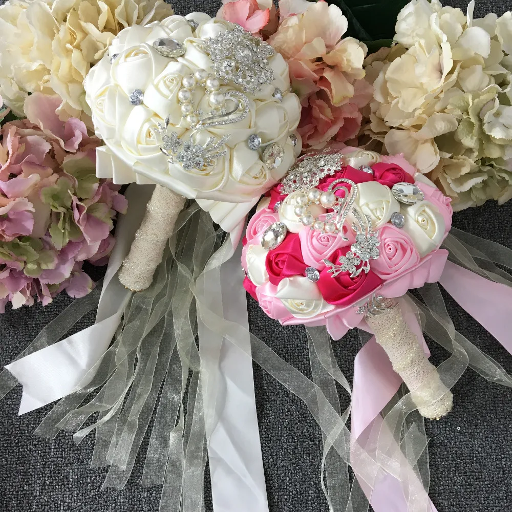 Букеты невесты свадебные букеты Искусственные Свадебные букеты маленькие хрустальные блестящие 2016 новинка buque de noiva