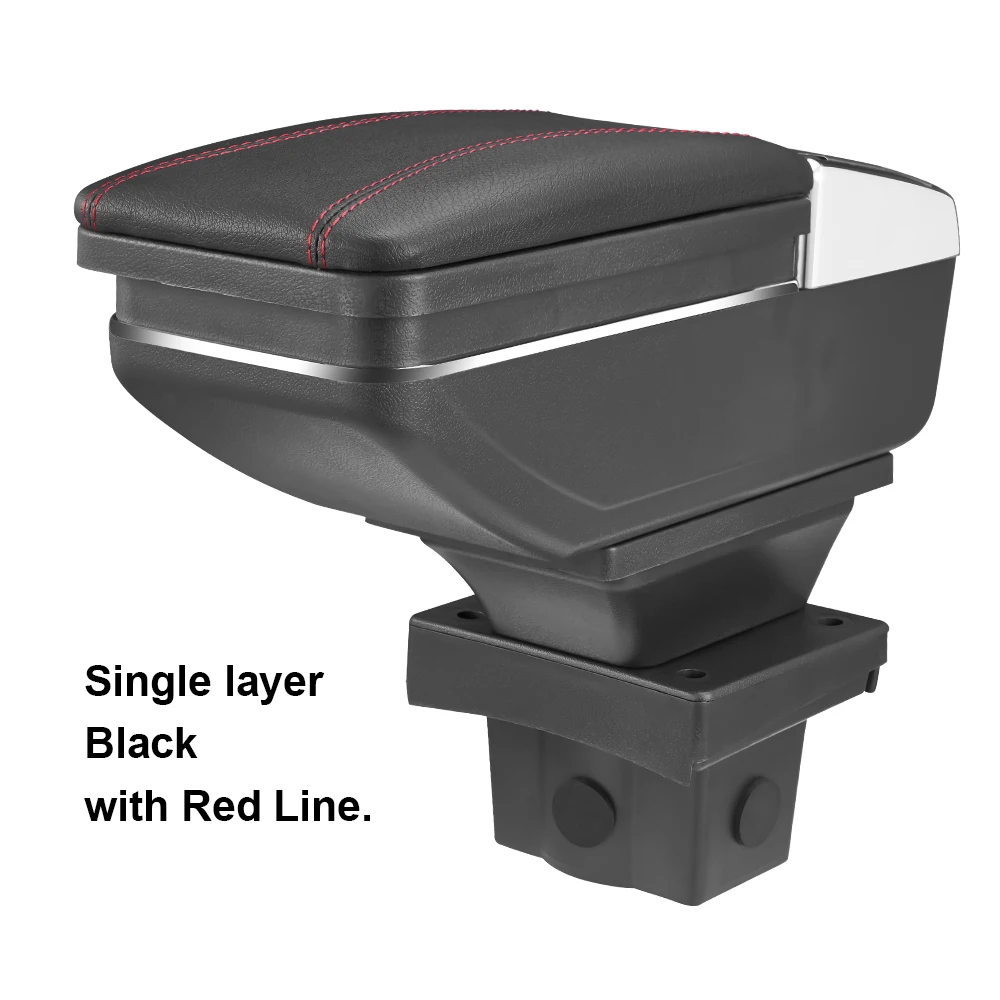 Для Skoda Octavia A5 2007- Автомобильный подлокотник коробка из искусственной кожи центральный контейнер коробка для хранения аксессуары для автомобиля