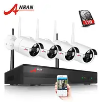 ANRAN P2P 1080 1080P 4CH WIFI NVR HD ネットワークアレイ Ir 屋内屋外 IP ワイヤレスカメラ監視システム CCTV セキュリティキット HDD