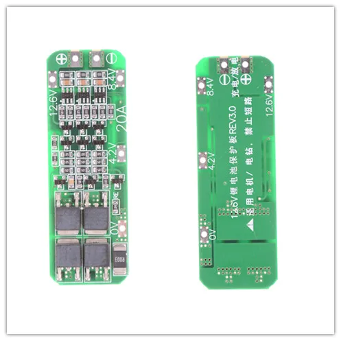 1 PCS 3 String 18650 Lithium Battery Protection Board 12.6V 20A 59*20*3.4mm PCB Protection Board Electronic Module