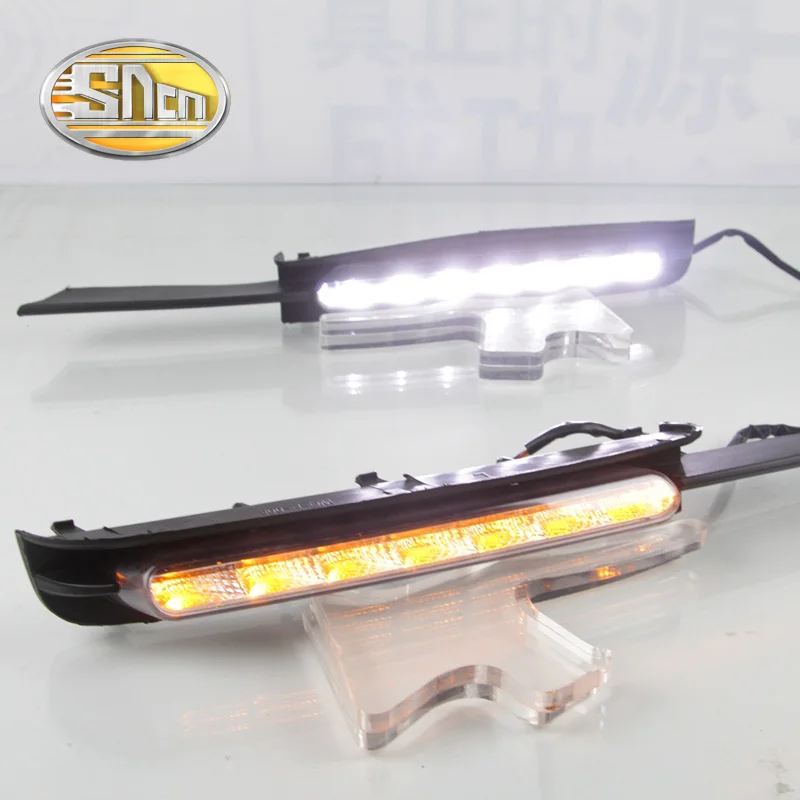 

SNCN 2PCS LED Daytime Running Light For Toyota Mark X 2005 - 2008 2009 Yellow Turning Signal Relay Car 12V LED DRL