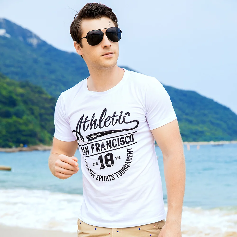 Newest Fashion 2018 Summer 100% Cotton Breathable Print T Shirt Men Short Sleeve Casual Male Tops Brand Clothing High Quality (14)