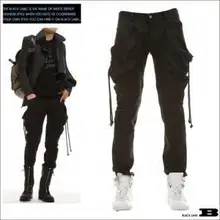 Брюки размера плюс, мужские брюки, повседневные модные брюки с большими карманами, сценические костюмы, хит, новинка, весна и осень