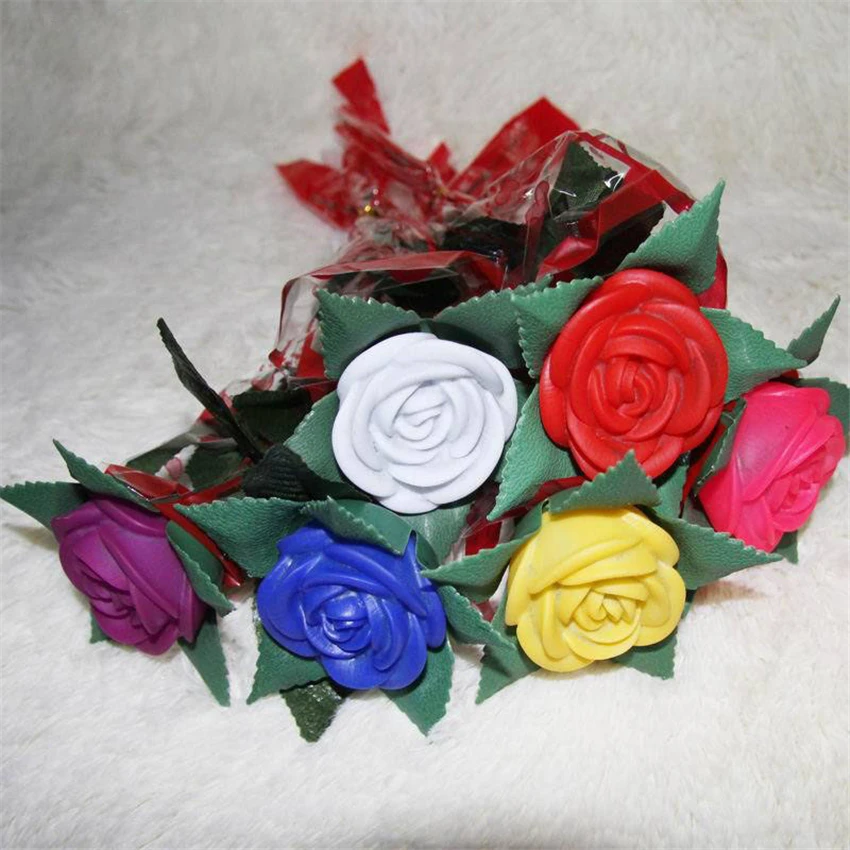 

New 6Pcs Fairy Rose Flower LED Night Lights For Home Indoor Luces Decorativas Wedding Party Holiday LED Luminarial Lighting Lamp