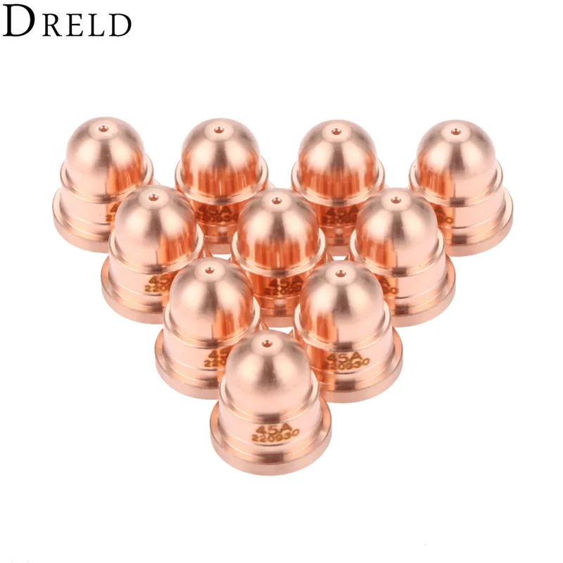 DRELD 10pcs 45A Nozzle 220930 Nozzle for Plasma Cutting Torch Consumables FineCut Processes Welding & Soldering Supplies