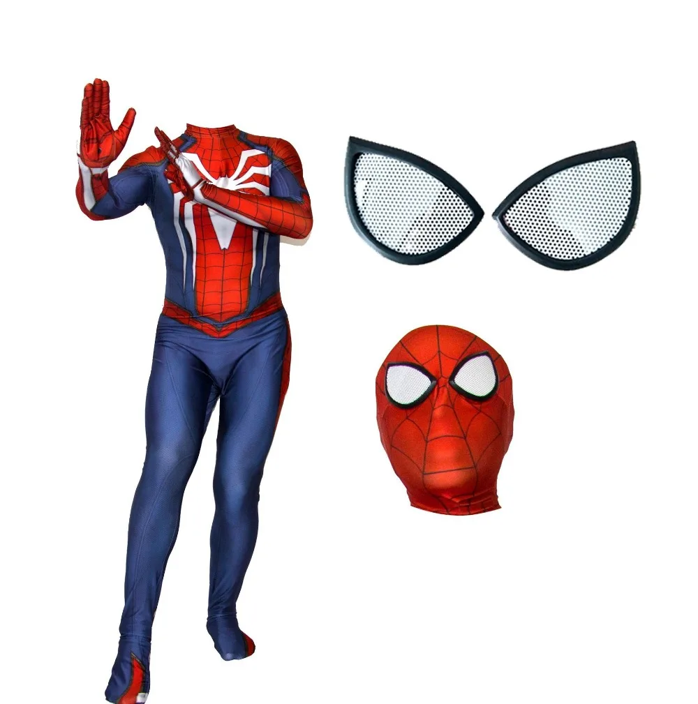 Новинка ps4 Insomniac Games Spiderman карнавальный костюм Zentai Spider Man супергероя комбинезоны