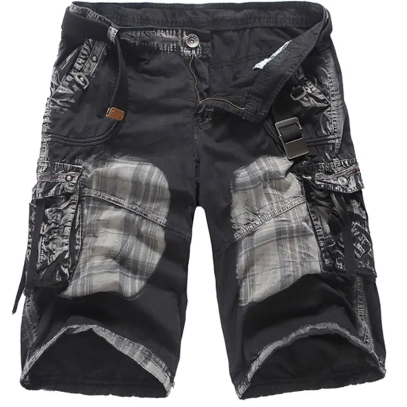 Камуфляжные свободные карго х/б мужские Шорты повседневные мужские шорты корейские мужские рабочие пять брюк