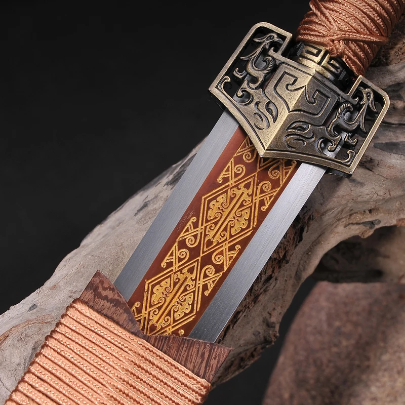 

T10 Steel Sword Red Full Tang blade Chinese Sword Fully Hand-made Widen & Oil Quenched & hand polished Collection sword