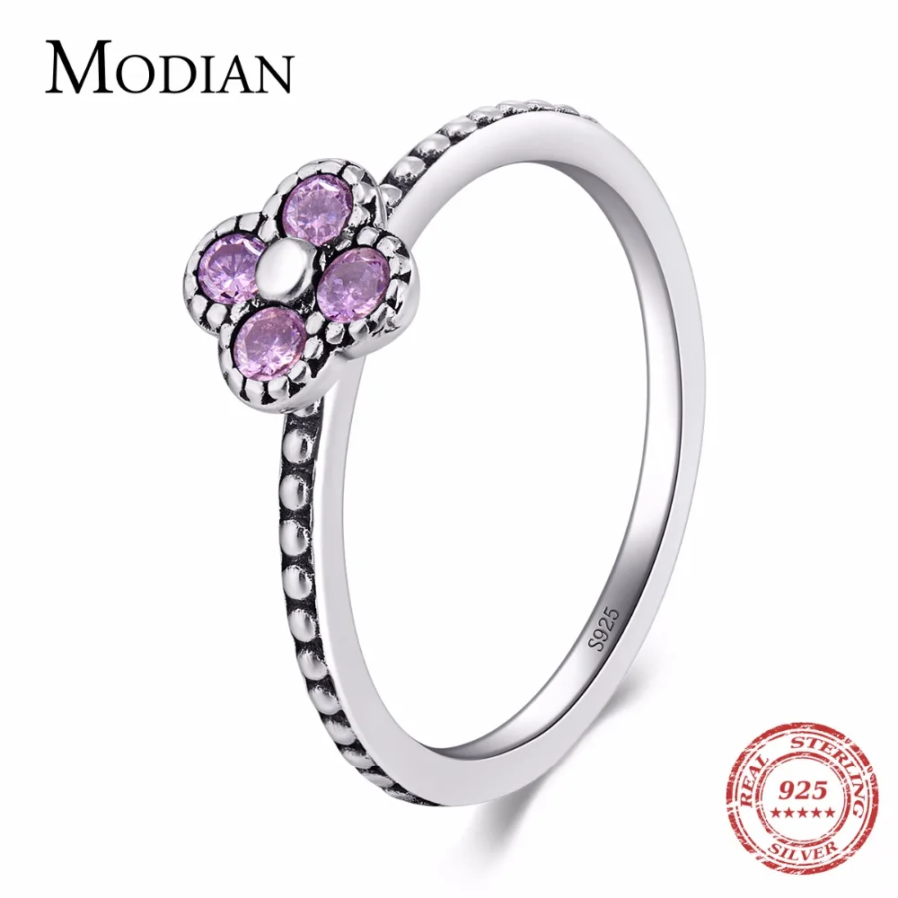 Modian 2018 наивысшего качества однотонные 925 Серебро фиолетового цвета с украшением