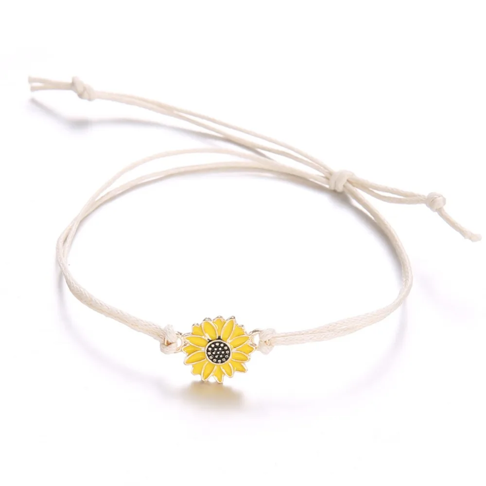 5 шт./компл. Boho Кожаные Веревки красные маленькие бисерные маргаритки золотистые