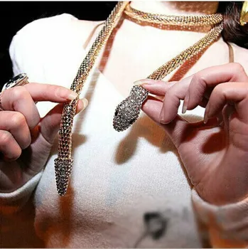 

2018 High Quility Belts Diamond Free Shipping Crystal Gold/silver Snake Belt for Women 2 Ways blingbling Women Waist Belt